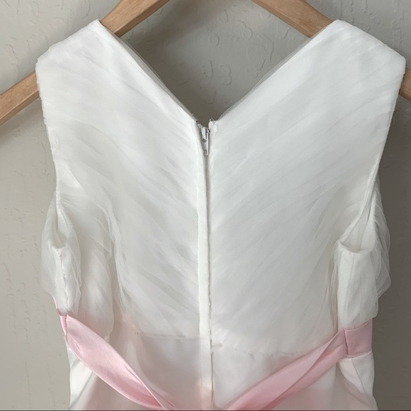 JOAN CALABRESE for Mon Ceri Flower Girl Wedding Dress White Formal Fancy Party - Picture 13 of 16